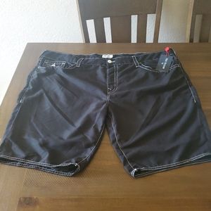 TRUE RELIGION 100715 BLACK FLAP BOARD SHORTS SE SW